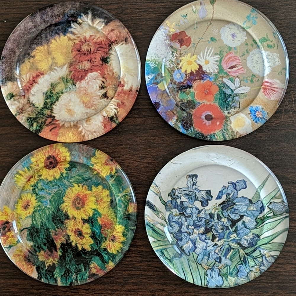 Four glass coaster